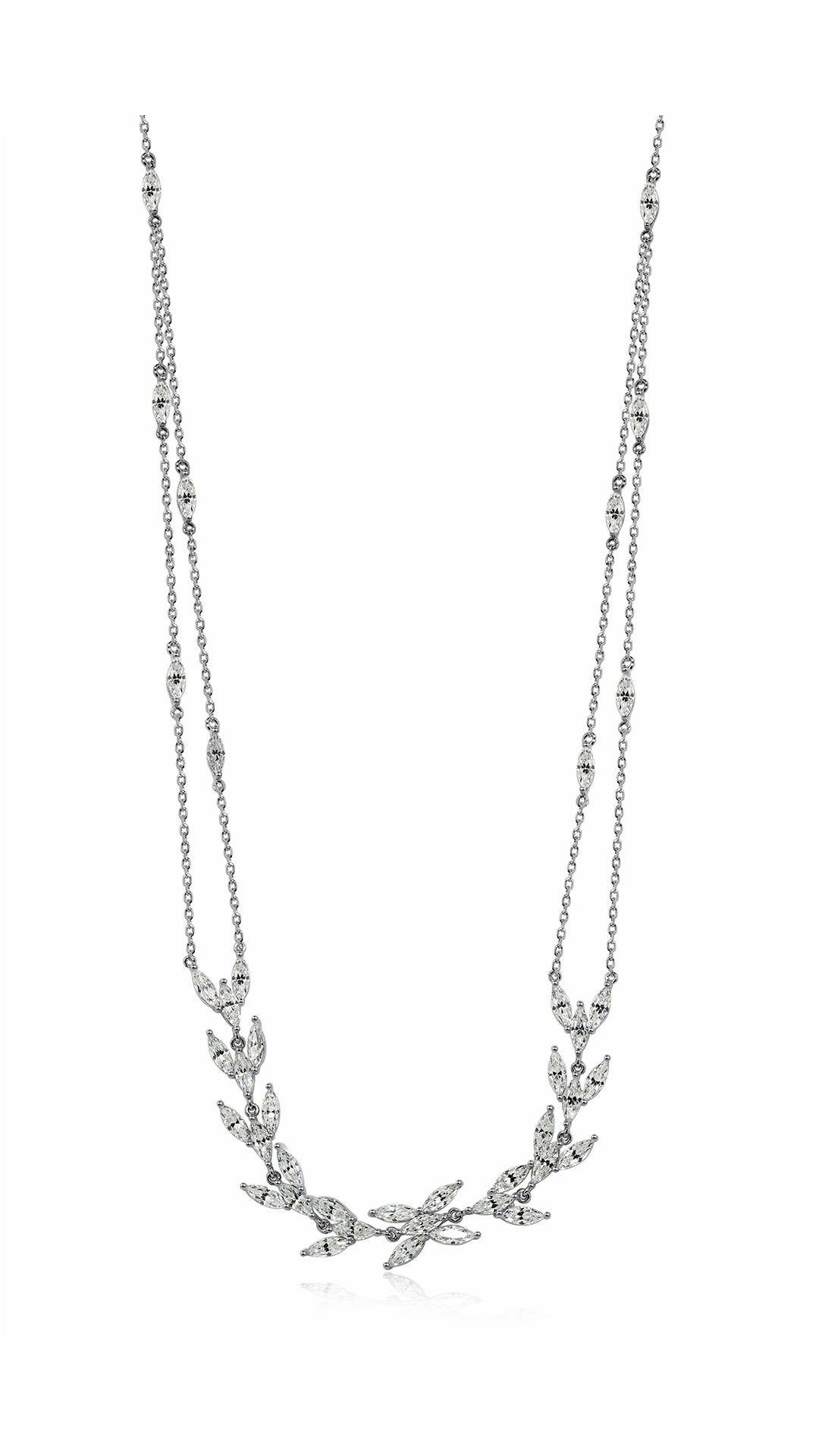 Skylar Necklace White Gold Plated