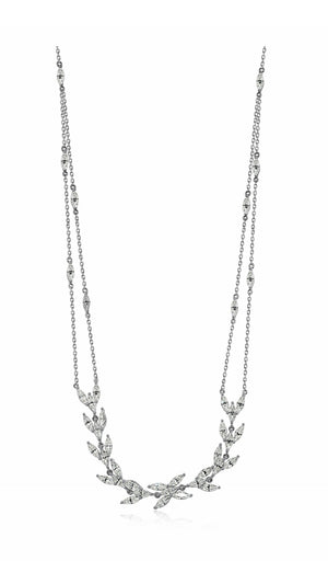 Skylar Necklace White Gold Plated