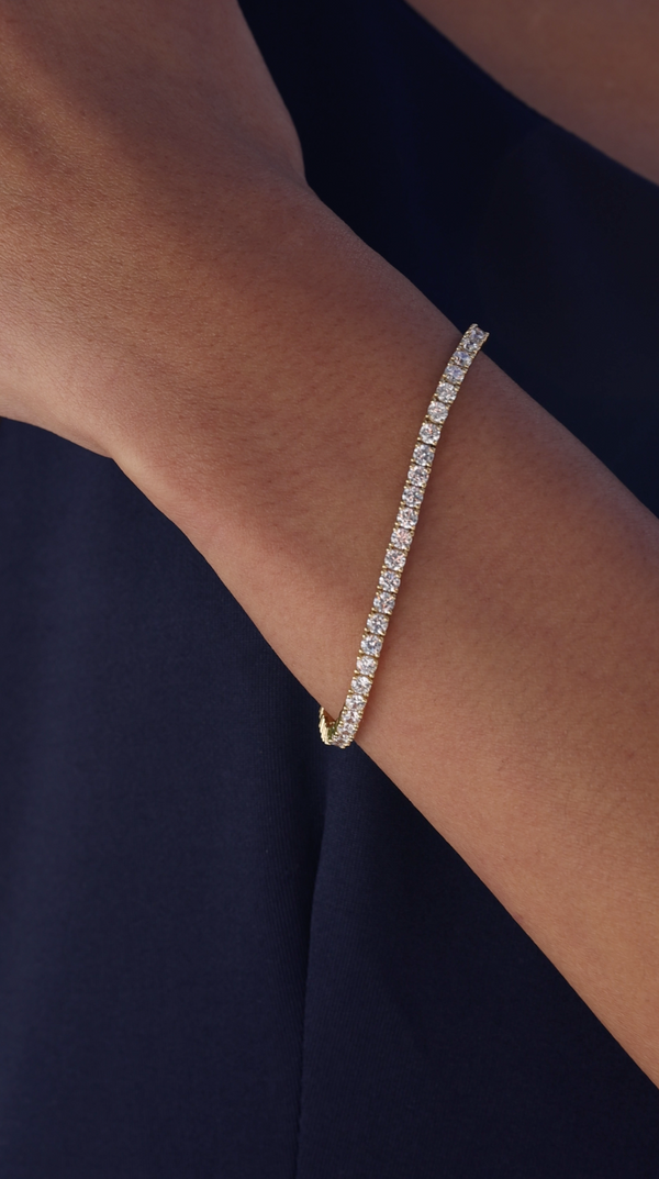 Vianne Tennis Bracelet Gold Vermeil