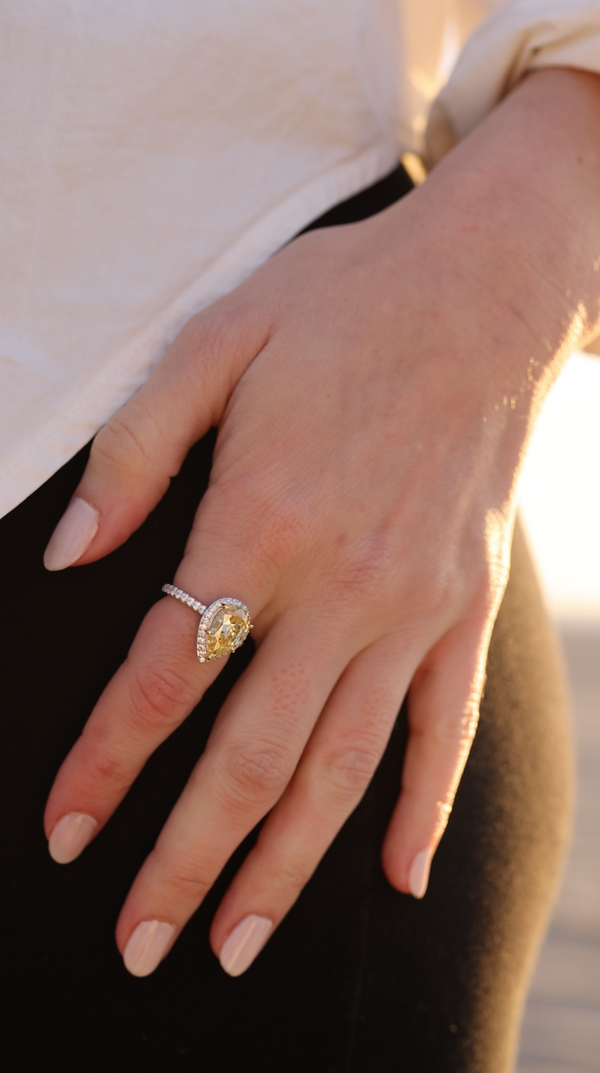 Luella Canary Ring Sterling Silver