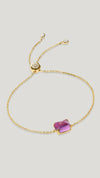 Sugarloaf light pink lab-grown stone slider bracelet for women from the sugardrop collection
