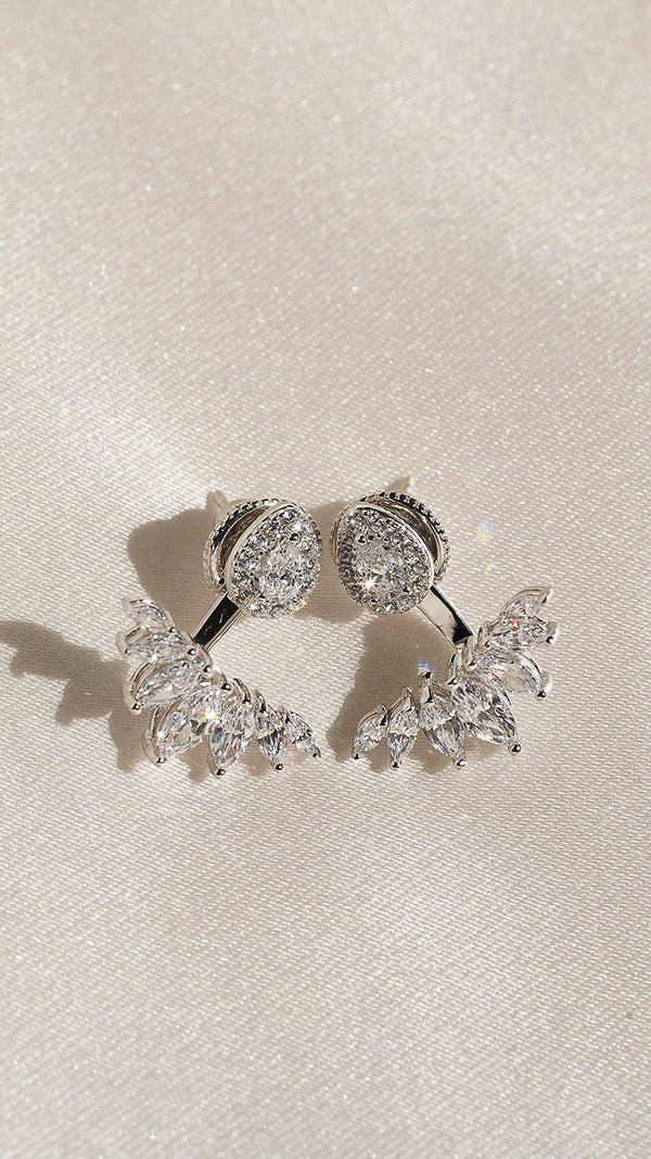 Suriya Ear Jacket Earrings Sterling Silver
