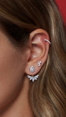 Abelia Stud Earrings 9K White Gold