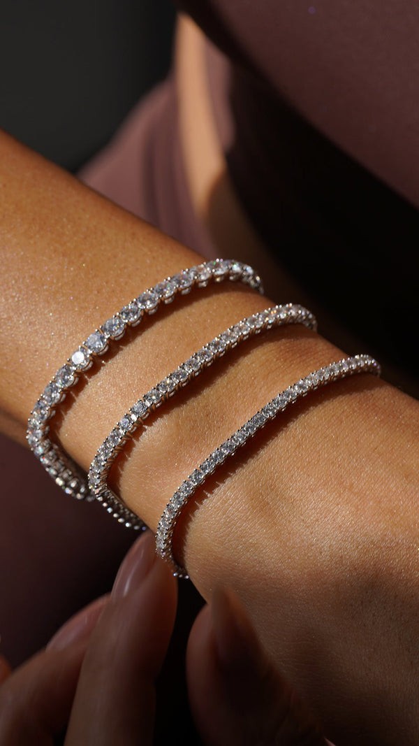 Francine Tennis Bracelet Sterling Silver