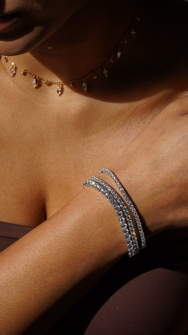 Francine Tennis Bracelet Sterling Silver
