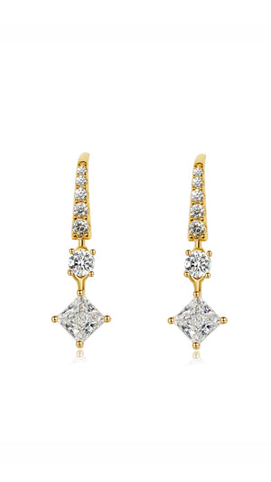 Thea Princess Earrings Gold Vermeil