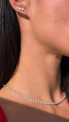 Toluda Ear Climber White Gold Plated