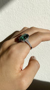 Tatum Emerald Green Ring Sterling Silver
