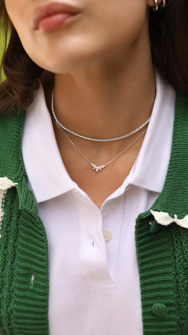 Lexi Tennis Necklace Sterling Silver