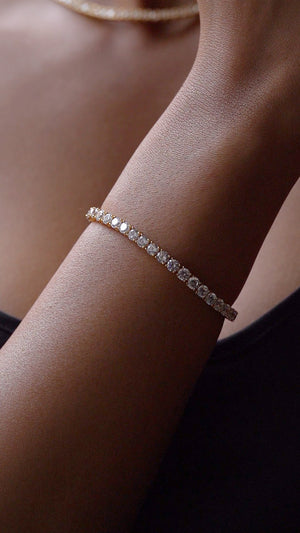 Vianne Tennis Bracelet Gold Vermeil