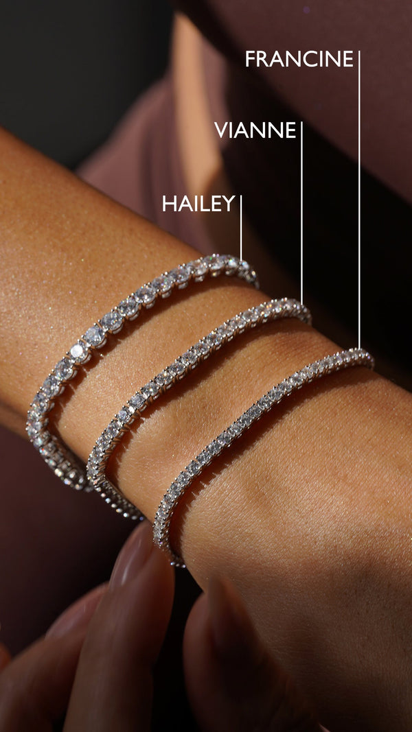 Francine Tennis Bracelet Sterling Silver