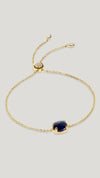 Lab-grown sapphire cabochon stone slider bracelet for women from the sugardrop collection