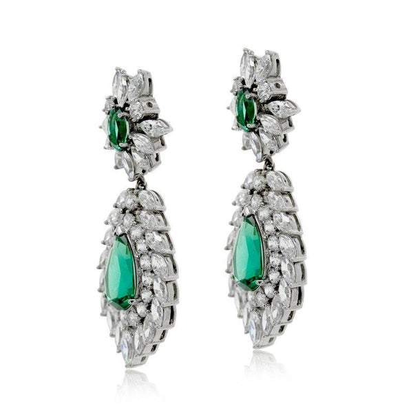 Evergreen Emerald Drop Cocktail Earrings