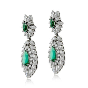 Evergreen Emerald Drop Cocktail Earrings