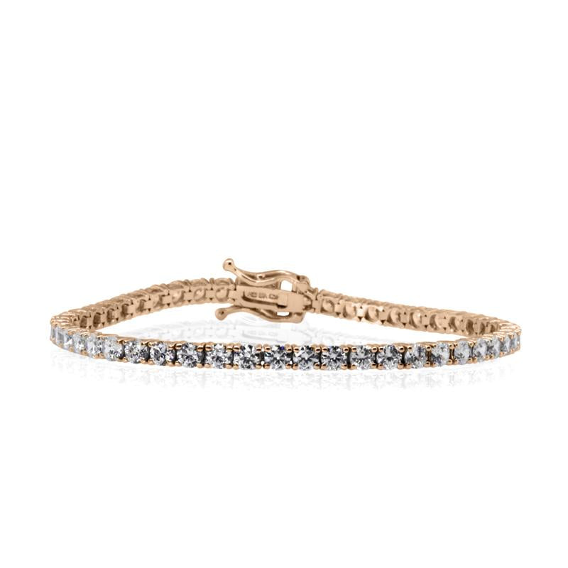 Vianne Round Prong Tennis Bracelet in Rose Gold