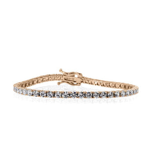 Vianne Round Prong Tennis Bracelet in Rose Gold