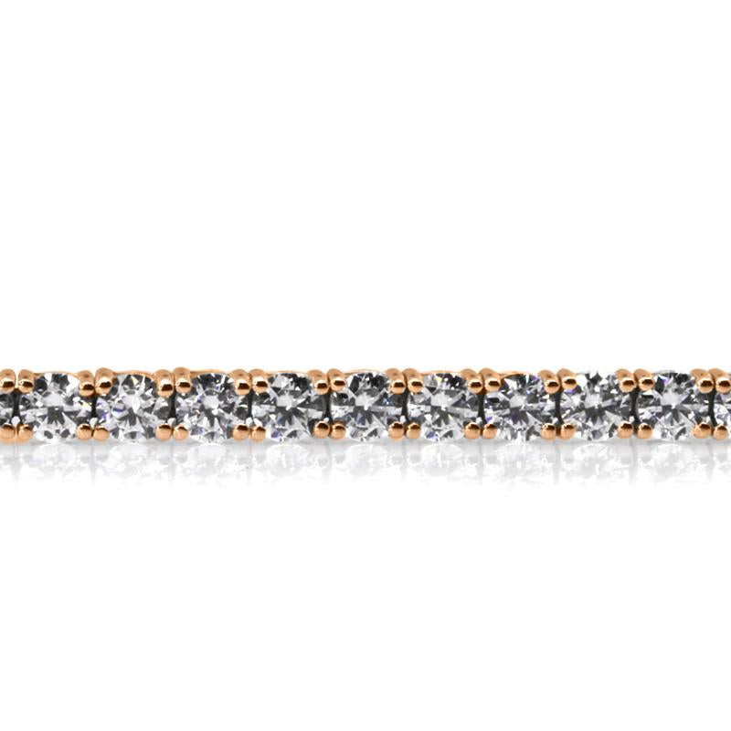 Vianne Round Prong Tennis Bracelet in Rose Gold
