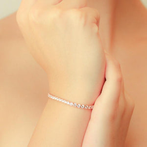 Vianne Round Prong Tennis Bracelet in Rose Gold