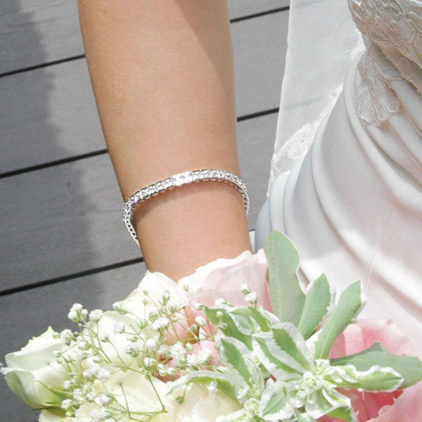 9K White Gold Tennis Bracelet