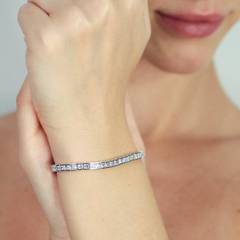 9K White Gold Tennis Bracelet