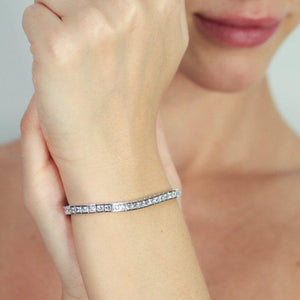 9K White Gold Tennis Bracelet