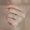 9K White Gold Eternity Ring - Half Band Eternity Ring
