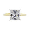 Julia Knife Edge Princess Solitaire Ring Yellow Gold