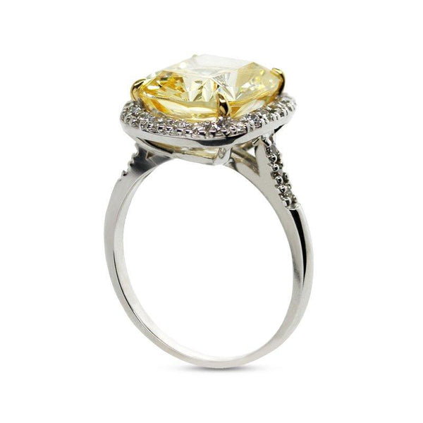 Rivka Grand Cushion Borderset Ring