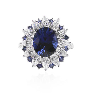 Emma Sapphire Oval Cluster Ring