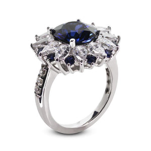 Emma Sapphire Oval Cluster Ring
