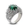 5 ct eq. Oval Green Ring