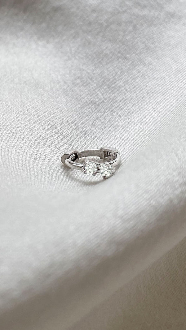 Akari Hoop 9K White Gold