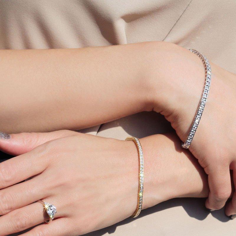 Princess Channel Set Tennis Bracelet