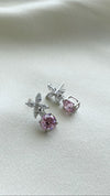 Jasmine Chicory Pink Round Drop Earrings