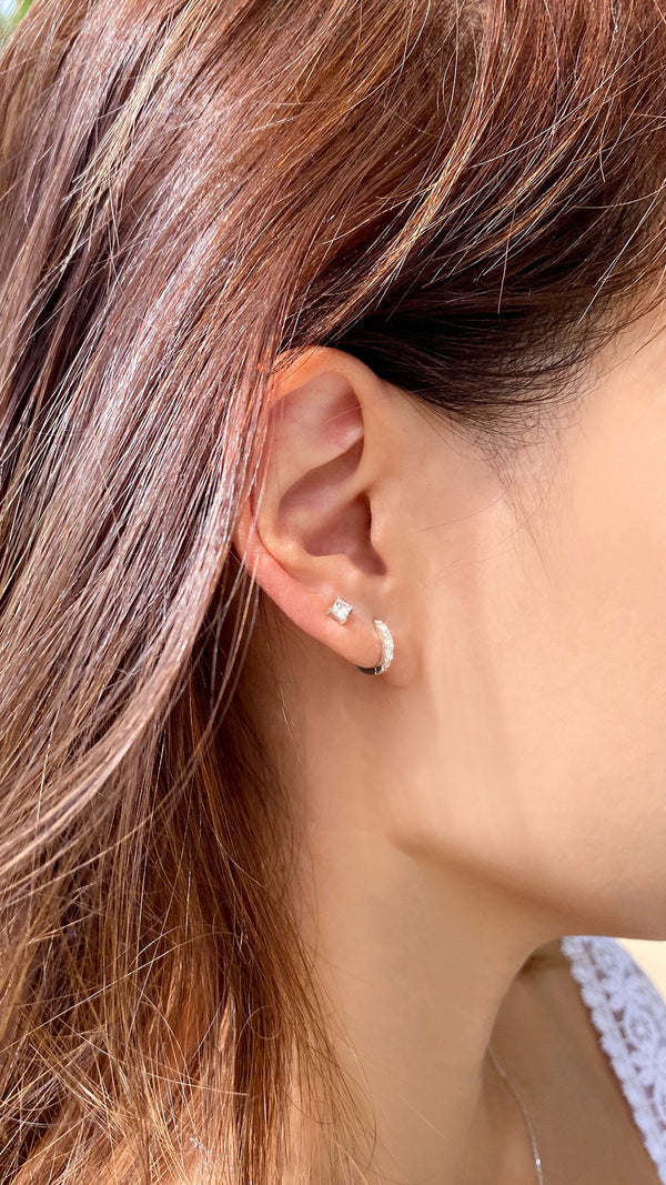 Devon Hoops 9K White Gold