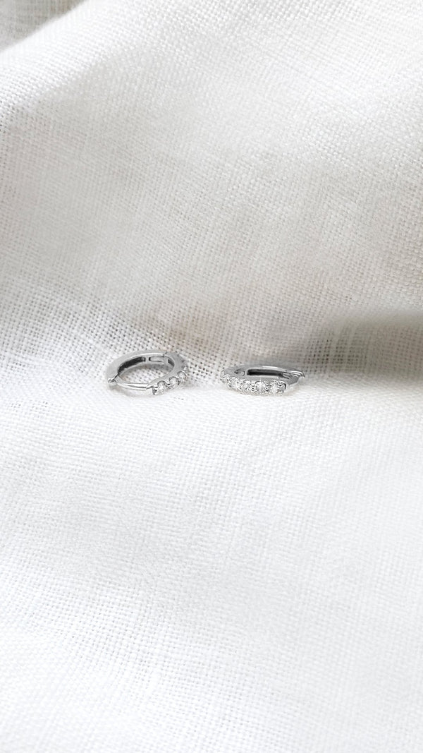 Devon Hoops 9K White Gold