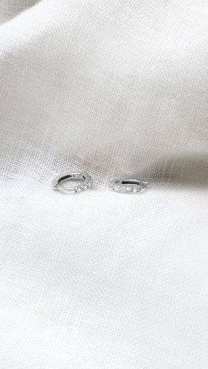 Devon Hoops 9K White Gold