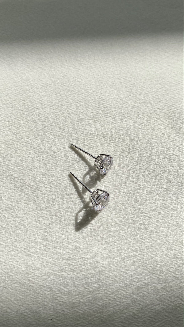 Eternal Four Prong Studs White Gold