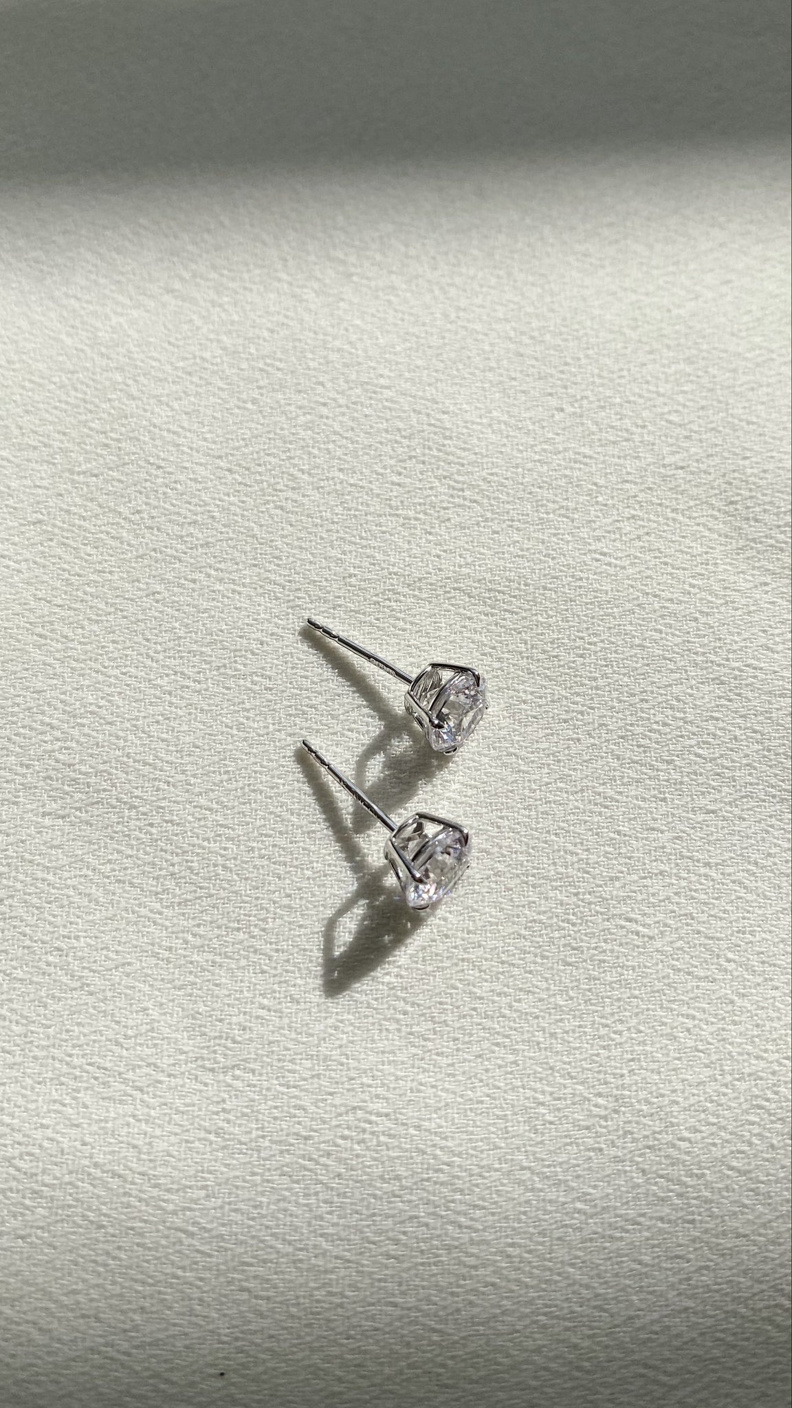 Eternal Four Prong Studs White Gold