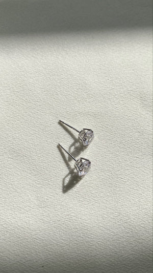 Eternal Four Prong Studs White Gold